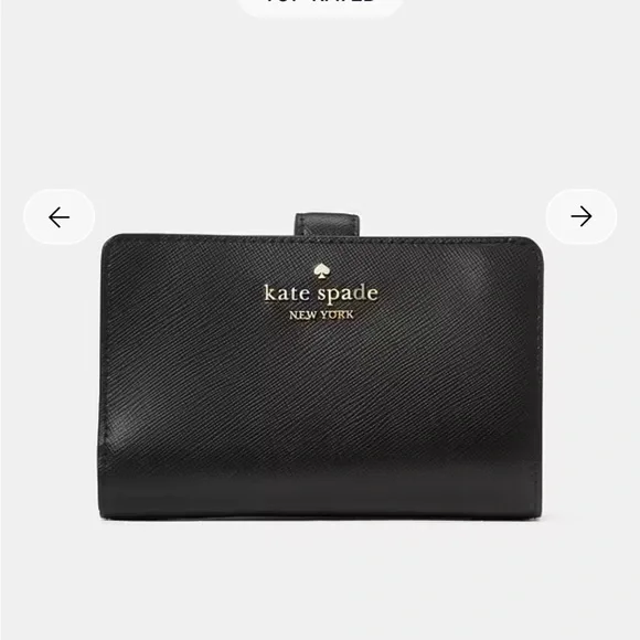 Kate Spade Black Madison Medium Bifold Wallet NWOT - Picture 1 of 4
